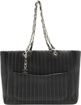 Chanel Pre-owned Vintage Tote - Dames - Vintage Shopper - Zwart - ONE Size - Leer - Vintage