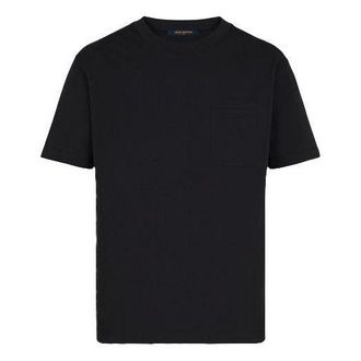 Louis Vuitton LV Half Damier Pocket Short Sleeve For Men Black 1A8HBP