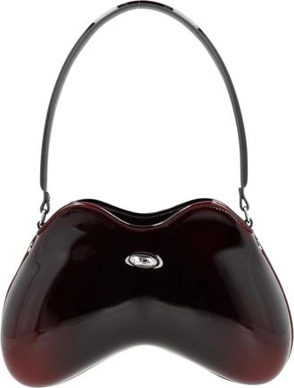 Diesel Double-D Schoudertas - Dames - Schoudertassen - Rood - ONE Size - Satijn - Tassen