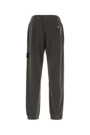 Stone Island Mens Charcoal Cotton Joggers Exterior: Pantaloni Trousers