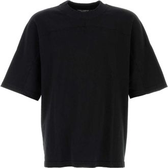 Dolce & Gabbana Black Crewneck Cotton T-Shirt