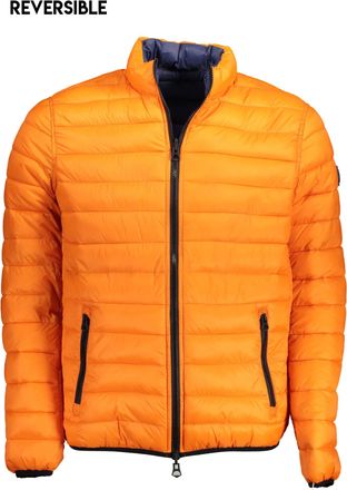 U.S.Polo Association Mens Reversible Puffer Jacket Us12732 - Orange Nylon - Size EU 52 (Mens)