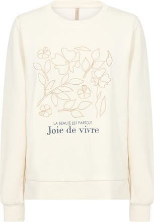 Soyaconcept Sweatshirt SOYACONCEPT SC-BANU 287, Damen, Gr. XXL, cream, Sweatware, Obermaterial: 48% Modal, 48% Polyester, 4% Elasthan, bedruckt, regular fit norma