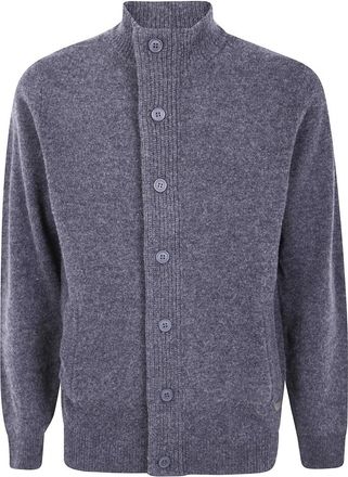 Barbour Essential Patch Zip Through - Heren - Vesten - Grijs - S - Wol - Truien & Vesten