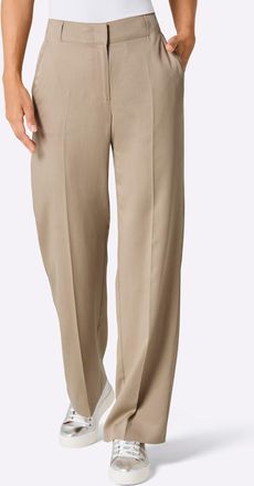 Cr&eacute;ation L Palazzohose CREATION L PREMIUM, Damen, Gr. 36, Normalgr&ouml;ssen, beige, 90% Lyocell, 10% Leinen, unifarben, Hosen Palazzohose