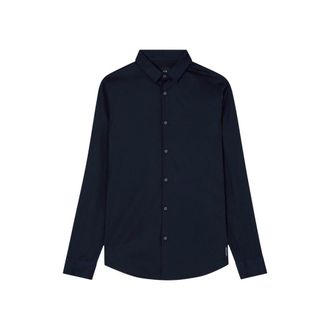 A|X Armani Exchange Cotton Dress Shirt - Navy