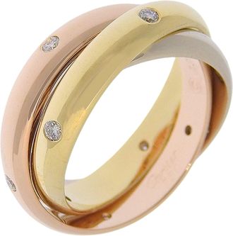 Cartier Trinity Pink White Yellow Band Ring (Pre-Owned)