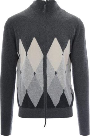 Ballantyne Volledige Rits Vest - Heren - Vesten - Grijs - 2XL - Kasjmier - Truien & Vesten