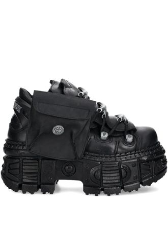 New Rock pocket-detail platform sneakers - Black
