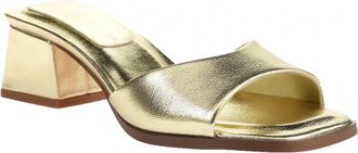 Chinese Laundry Womens Liinda Block Heel Sandal In Metallic Gold