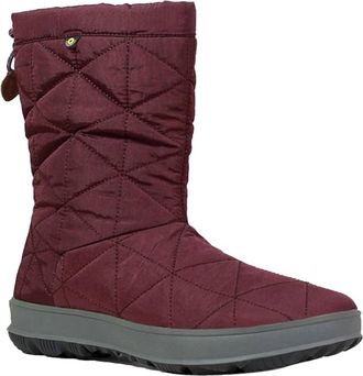 Bogs Womens Snowday Mid Waterproof Winter Snow Boot In Wine