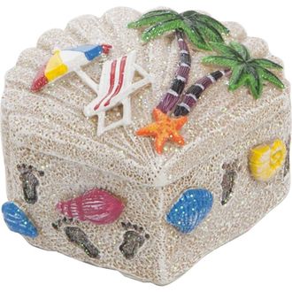 Beachcombers Resin Sand Shell Box Decor in Beige at Nordstrom