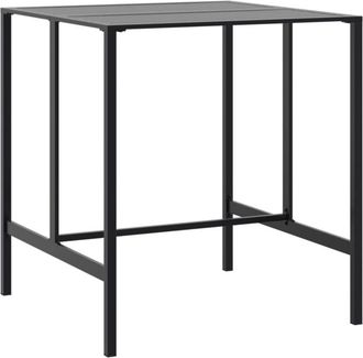 vidaXL Tavolo da Bar Nero 100x100x110 cm Acciaio Verniciato a Polvere vidaXL