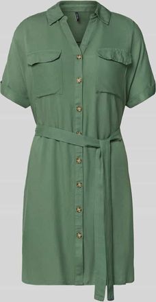 Vero Moda Flie&szlig;endes Freizeitkleid aus reiner Viskose Modell BUMPY in Schilf, Gr&ouml;&szlig;e XL