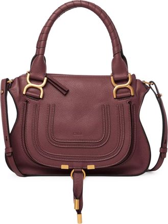 Chlo&eacute; SMALL MERCIE BAG IN GRANATE LEATHER - Chloe - Woman