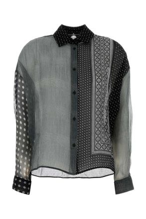 Ermanno Scervino Black Relaxed Printed Shirt