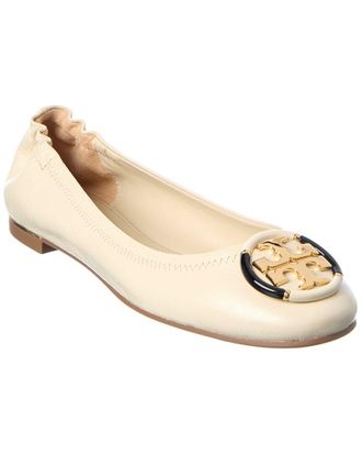 Tory Burch Multi Logo Leather Ballet Flat