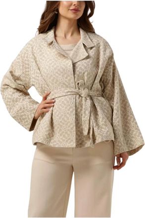 Ruby Tuesday Taya Vest - Dames - Jas met riem - Beige - L - Leer - Jassen