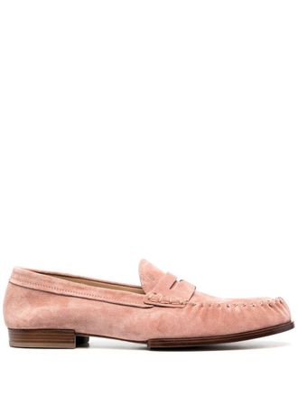 Tod's almond-toe slip-on loafers - men - Leather/Leather/Calf Suede - 9.5 - Pink