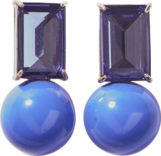 Carolina Herrera Cz Crystal & Colored Ball Earrings