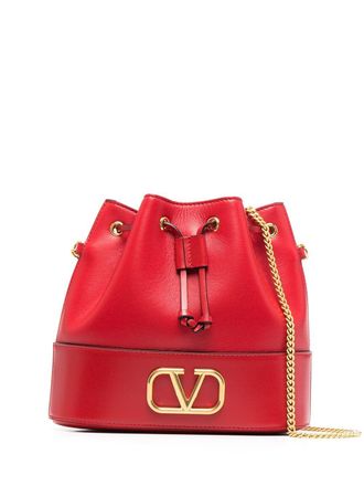 Valentino Garavani VLOGO bucket-tas - Rood