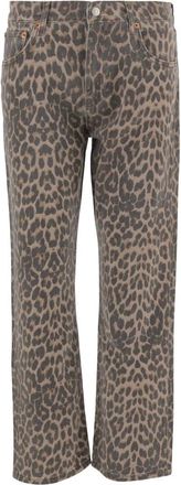 Re/Done Jeans, Dames, Veelkleurig, W27, Katoen, Jeans met All-Over Dierenprint