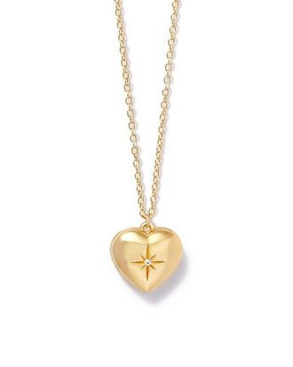 Astley Clarke Gold Mini Heart Locket Necklace at Nordstrom, Size 18