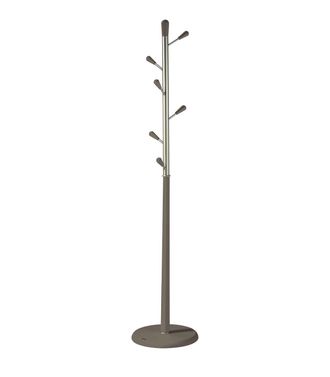 HERDASA Herdasa - Perchero Moderno Mod. 413 Herrajes En Cromo Satinado Lacado Moka, 190 Cm(alto)37 Cm(ancho)37 Cm(largo)