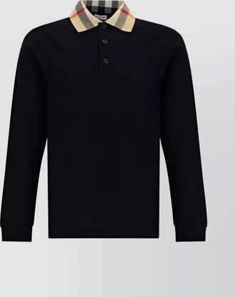 Burberry cotton slim-fit long-sleeve piqu&eacute; polo shirt