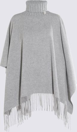 Fabiana Filippi Grey Wool Cape