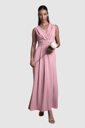 Coast V-Neck Wrap Maxi Dress in Antique Rose at Nordstrom, Size 10