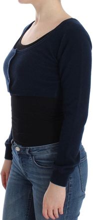 Ermanno Scervino Womens Cashmere-Wool Blend Cardigan Blue