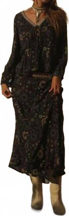 Z & L Astro Midi Skirt In Celestial
