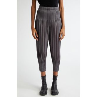 Pleats Please Issey Miyake Fluffy Basics Pants in Gray at Nordstrom, Size 1