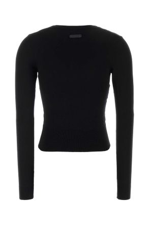 Moschino Womens Black Viscose Blend Sweater Nero Exterior: Polyester Maglieria
