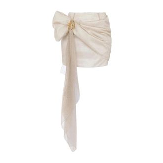 Elisabetta Franchi Dames, Rokken, Beige, Maat: M Zijde