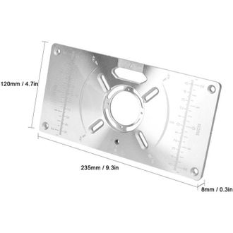 OEM Placa De Inserci&oacute;n Para Mesa De Fresadora De Madera, Placa De Grabado Reversible Para M&aacute;quina De Corte De Aluminio, Con 4 Anillos - Crezuo