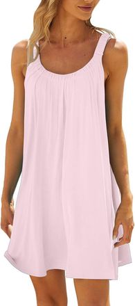 Generic NNGOTD Womens Flared A-line Pleated Skirts Mini Plaid Skirt Tennis School Dance Skort Cheerleader Costume Midi Dress Strappy Sun Dresses for Women Dip