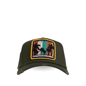 Dsquared2 Patch Baseball Cap - Heren - Petten - Groen - ONE Size - Accessoires