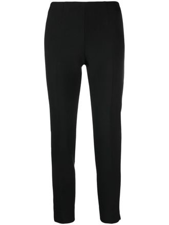 PESERICO cropped tailored slim-fit trousers - Black