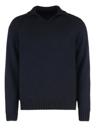 Slowear polo-neck wool sweater - men - Virgin Wool - 50 - Blue