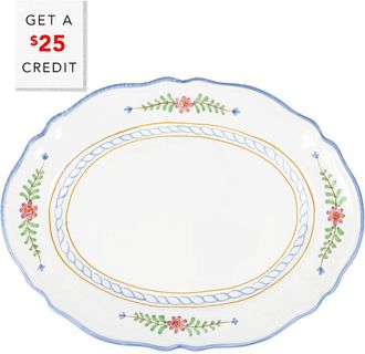 Vietri Vietri Bella Rosa Oval Platter With $25 Credit