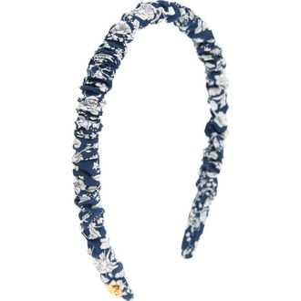 Lele Sadoughi Jessie Americana Headband in Navy Blooms at Nordstrom