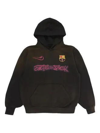 Travis Scott x Nike logo hoodie - men - Fabric - S - Black