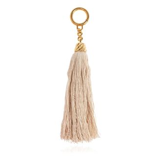Balmain Bag Accessories, female, Beige, Size: ONE SIZE Tassel Keyring