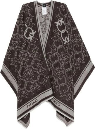 Pinko Cape - Dames - Ponchos - Bruin - ONE Size - Jassen
