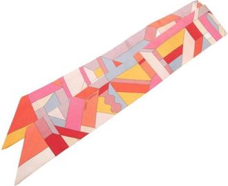 Herm&egrave;s Pre-owned Perspective Cavaliere Twilly Sjaal - Dames - Vintage Accessoires - Veelkleurig - ONE Size - Vintage
