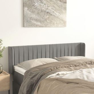 vidaXL Cabecero De Terciopelo Gris Claro 147x16x78/88 Cm Vidaxl