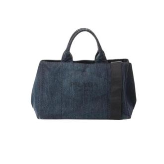 Prada Pre-owned Tote Bags, female, Blue, Size: ONE SIZE Pre-owned Canapa Tote Bag