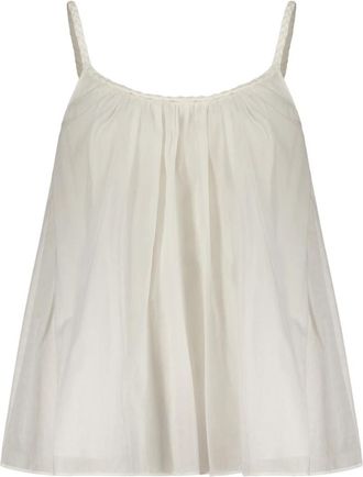 Red Valentino Spaghetti-band Top - Dames - Tops zonder mouwen - Wit - 2XS - Katoen - Tops